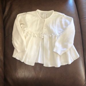 White cardigan sweater